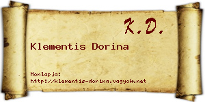 Klementis Dorina névjegykártya