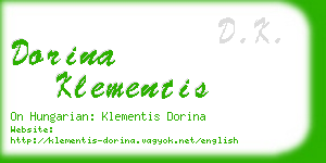dorina klementis business card